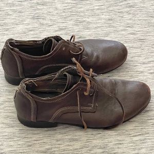 Diesel Distressed Leather Shoelaces Men’s Oxford Shoes